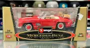 Bburago 1/18 Mercedes Benz 300SL Roadster Touring Fire Engine Red