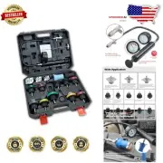 Automotive Cooling System Leak Tester with Gauge - Comprehensive 13 Adapter Set
