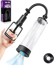 Men's Growth Pump with Strong Suction Male Vacuum Pump with ED Screen Powerful Hand Vacuum Pump Inch, Adjustable Men's Underwear Set Training Tools to Be a Bigger Men sex toy dildo clitoris stimulation adult product