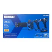 Kobalt 4 Tool Combo Drill/Driver, Impact Driver, Reciprocating Saw & Flash Light