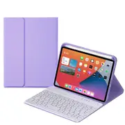 Catzon Wireless Keyboard For iPad Mini 6 Round key Keyboard Case With Pencil Holder-Light Purple