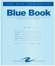 Wholesale CASE of 15 - Roaring Spring Blue Book 16pg Exam/Testing Booklet-Examination Book,Wide Rule,16 Pages,8-1/2"x7",50/PK,Blue