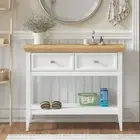 Merryluk Coogee Console Table Hall Side Entry 2 Drawers Display Shelf Desk