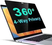 PYS 4-Way Privacy Screen for MacBook Pro 13 Inch (2016-2022, M1, M2) - 360° Anti-Spy Filter, Matte Anti-Glare Protector, Scratch-Resistant Film