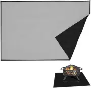 Under BBQ Fire Pit Mat, Thickened 5 Layer Portable Fireproof Waterpfoof and Heat