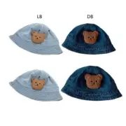 Baby Sun Hat Toddlers Breathable Bucket Hats Blue Bonnet Hat Children Hat