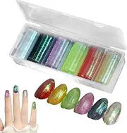 Nail Stencils for,Exquisite Nail Stencil Stickers Lace Nail Foil - Three-Dimensional Colorful Mesh Nail Stencils for Spring, Summer, Friends, Daily, Makeup