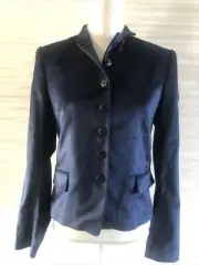 Rag & Bone Rei Dark Blue Velvet Button Up Blazer Size 4, NWT