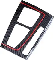 Interior Mouldings Center Console Gear Shift Panel Decoration Cover Trim for Q5 FY 2018-2022 LHD Car Interior Accessories(Carbon Fiber Red)