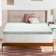 Bedding Mattress Topper 8cm High Density Cool Gel Memory Foam Air Flow Protector with Removable Eco-Friendly Bamboo Fabric Cover (Queen)
