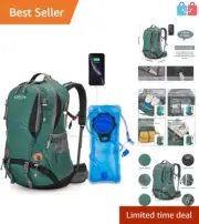 Durable 50L Daypack with Hydration Bladder & Rain Cover for Outdoor Adventures