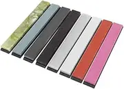 8 Pack Knife Sharpening Stones Japanese Whetstones with Bases | Sharpening Stone Set 8 Different Grits#240#400#800#1500#3000#6000# 8000#10000 for Kitchen, Hunting, Pocket Knives or Blades