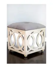Statements by J Tyra Mirrored Ottoman/Storage Box