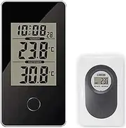Weather Stations Indoor Outdoor Thermometer Wireless Color Display Temperature Humidity Monitor with Atomic Clock and Adjustable Backlight, Weather Thermometers with Forecast and Moon Phase