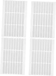 ARTSEWPLY 4 Sheets Crystal Tape Removable Tapered Adhesive Nail Tabs Dispenser Displaydouble Wire Mesh Nail Tape for Press on Nails Sticky Labels Nail Display Tape Strips Adhesive Tape White