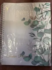 SUNEE Deluxe 6 Period Teacher Lesson Planner Book Days Vertically Leaf Design