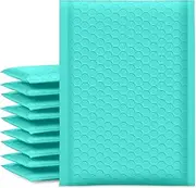 UCGOU Bubble Mailers 5x8.6 Inch Usable Size 5x7 Inch Teal 100 Pack Padded Envelopes Small Business Mailing Packages Self Seal Adhesive Waterproof Boutique Shipping Bags for Jewelry Makeup Supplies