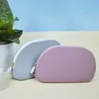 Solid Color Storage Bag Zipper Handbag New Long Wallet Data Line