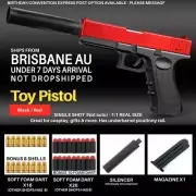 Shell Ejecting Red Toy Pistol Gun + EXTRA rounds 7 DAYS DELIVERY AUST