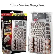 Battery Storage Organizer Case with Battery Tester for AAA AA 9V C D Batteries