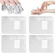 500Pcs Nail Foil Wraps Remover Aluminium Nail Art Soak Off Remover Gel Nail Polish Remover Tools with Pre-attached Lint-Free Cotton Pads, Easy Manicure Removal for Women Girls