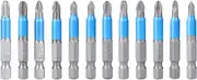 Yakamoz 12pcs Magnetic Anti Slip Phillips Screwdriver Bit Set, 1/4 Hex Shank, PZ1, PZ2, PZ3, PH1, PH2, PH3, 50mm