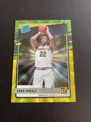 Zeke Nnaji - 2020/21 Donruss - Green Yellow Holo Laser Rated Rookie - SP - M/NM