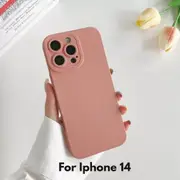 Camera Lens Cover Shockproof Silicone Case For Apple iPhone 14 Pink