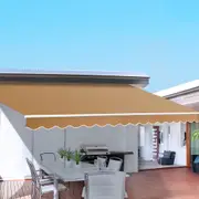 4Mx2.5M InstaHut Folding Arm Awning Retractable Outdoor Awning Sunshade Beige