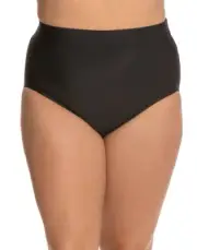 Miraclesuit L5513 Solid Black Basic Brief Bottom Women's Size 8