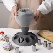 8 Slots Piping Bag Stand PP Cake Decorating Tip Rack Kitchen