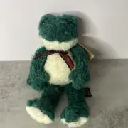 Russ FRIBBIT Frog Plush Stuffed Animal Heartcraft Collection Green 11”