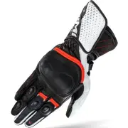 ST-3 Perforated Black White Red Motorcycle Gloves