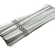 Stainless Steel Barbecue Metal Skewers Flat Needle BBQ Tools Kebab Stick 27CM