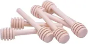BRIGHTFUFU Mini Wooden Honey Stirrer for Honey Jar Smooth Grooves for Easy Honey Serving