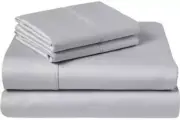 Sleeper Sofa Bed Sheet Set - Queen Silver Grey Solid Sofa Bed Sheets - 100% C...