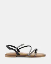 Miss Sofie Megan/Black Sparkle Womens Sandals 10