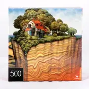 500 piece Jigsaw Puzzle large 18" x 24" colorful Home On Cliff image NEW