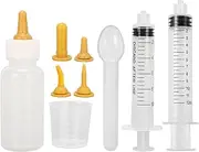 Newborn Pet Feeding Nipple Set with 5 Pacifiers, Pet Feeding Artificial Bottles Kit, Pet Pill Tablet Feeders Tools Suitable for Newborn Puppies, Kittens, Rabbits, Squirrels and Other Small Animals