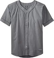 [LRG] Men's Big-Tall Baseball Jersey Shirt Big and Tall - Gray