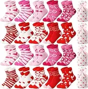 [Foaincore] 20 Pairs Valentine's Day Fuzzy Socks with Drawstring Gift Bags Set Fluffy Comfortable Fluffy Socks Colorful Warm Winter Comfort Slippers Holiday Socks Women's Gifts, Pink, One Size