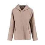 ['s Max Mara] 's Max Mara Hooded Zip-front Jacket 40 IT NEUTRALS