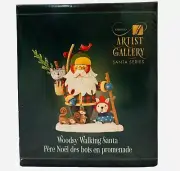 Artist's Gallery 6015758 Linda Solovic's Woodsy Walking Santa Figurine 6.3"