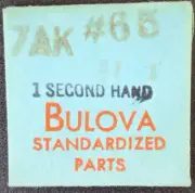 NOS Genuine Bulova 7AK SI 1 - Second Hand #65 - Silver Tone - Index