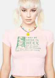 [O Mighty] Hellbound Graphic Crop Tee