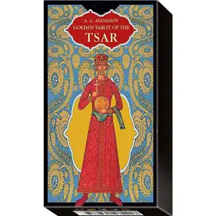 金色沙皇塔羅燙金版Golden Tarot Of The Tsar Gold Foil,贈中文翻譯｜細膩神聖傳承【左西】