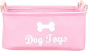 Mipcase Box Dog Toy Basket Laundry Basket Shelves Pet Toy Container Home Storage Felt Sundries Basket Dog Toy Storage Fabric Storage Bins Wicker Dog Toy Bin Pet Toy Organizer Wooden