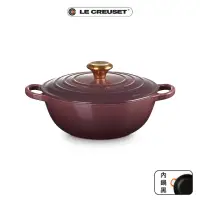 在飛比找momo購物網優惠-【Le Creuset】典藏琺瑯鑄鐵鍋媽咪鍋 24cm(無花