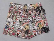 Ed Hardy Lined Swin Shorts Skull Panther Print Men's Size XL Mesh 7" Inseam