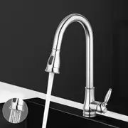 ACA Chrome Kitchen Taps Pull Out Mixer Tap Sink Basin Faucet 360 Degree Swivel Spout Watermark WELS